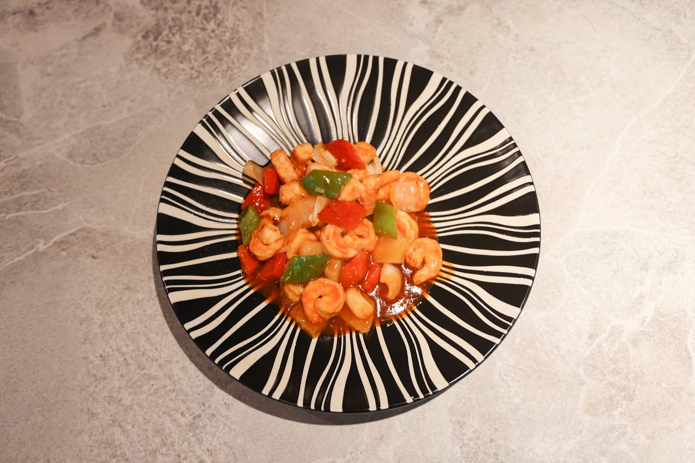 Gamberi in salsa agrodolce