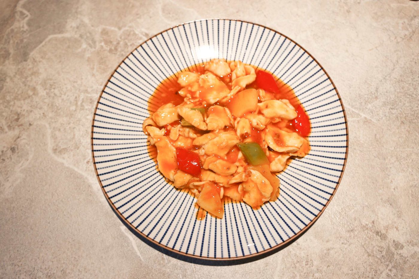 Pollo in salsa agrodolce